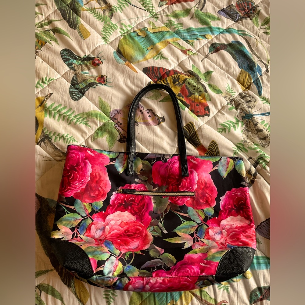 Floral nylon tote XL